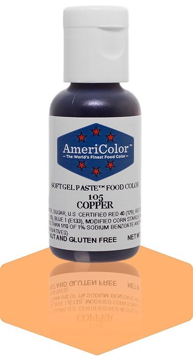 AmeriColor Soft gel paste Copper (fleshtone) .75 oz. bottle GP105