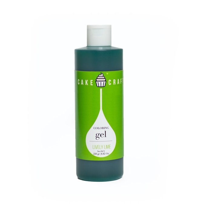 Cake Craft Coloring Gel - Lively Lime, 250gr [8.82 Oz] - GREAT FOR WHIPPED TOPPINGS, BUTTERCREAM ICINGS, FONDANT...