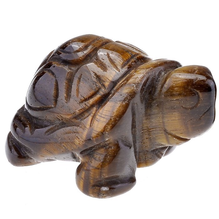 JOVIVI 1pc Natural Carved Gemstones Tortoise Figurine 1.5'' Room Decoration, with Gift Box (Opalite) N19