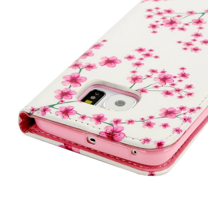 S6 Edge Case,Samsung Galaxy S6 Edge Case - Wallet Folio Flip Premuim PU Leather Case Colorful Print Design with... N18