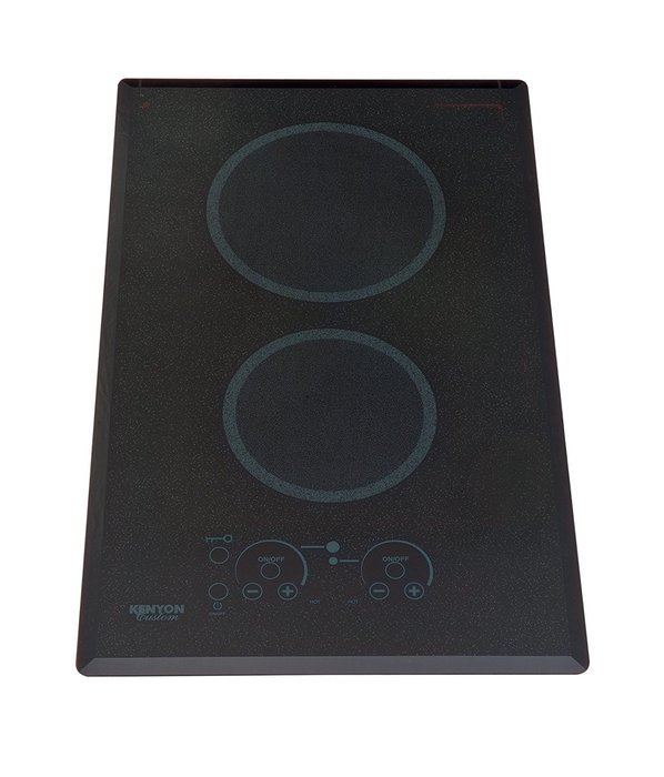 Kenyon B41540 6-1/2 and 8-Inch Lite-Touch Q 2-Burner Cooktop with Portrait Mounting Touch Control, 120-volt, Black