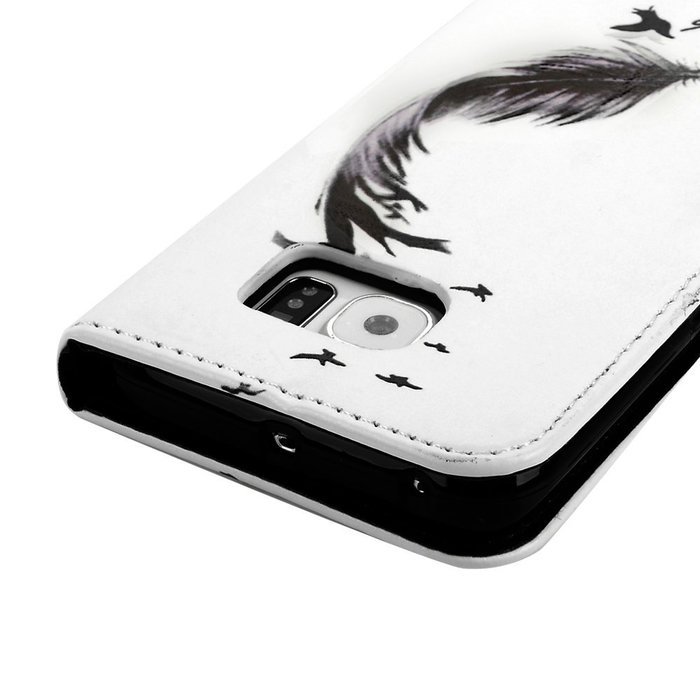 S6 Edge Case,Samsung Galaxy S6 Edge Case - Wallet Folio Flip Premuim PU Leather Case Colorful Print Design with... N23