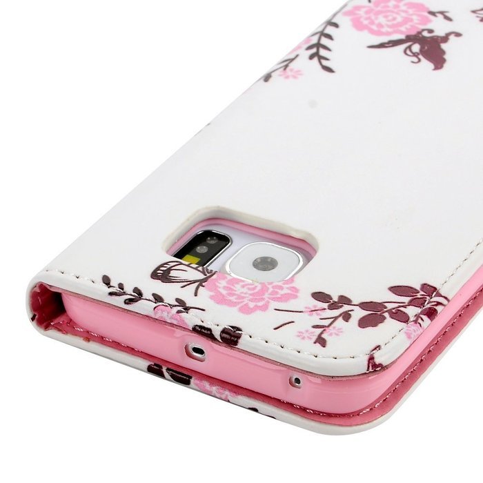 S6 Edge Case,Samsung Galaxy S6 Edge Case - Wallet Folio Flip Premuim PU Leather Case Colorful Print Design with... N24