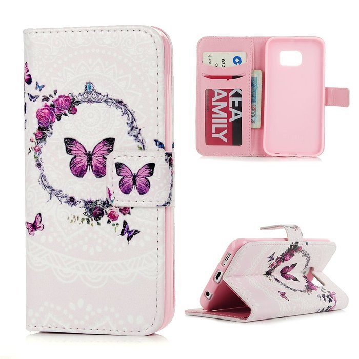 S6 Edge Case,Samsung Galaxy S6 Edge Case - Wallet Folio Flip Premuim PU Leather Case Colorful Print Design with... N27