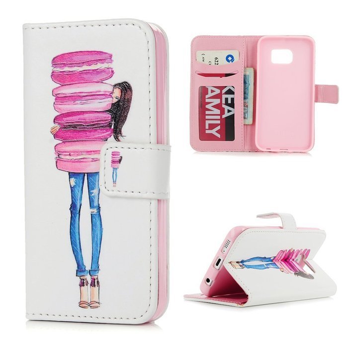 S6 Edge Case,Samsung Galaxy S6 Edge Case - Wallet Folio Flip Premuim PU Leather Case Colorful Print Design with... N30