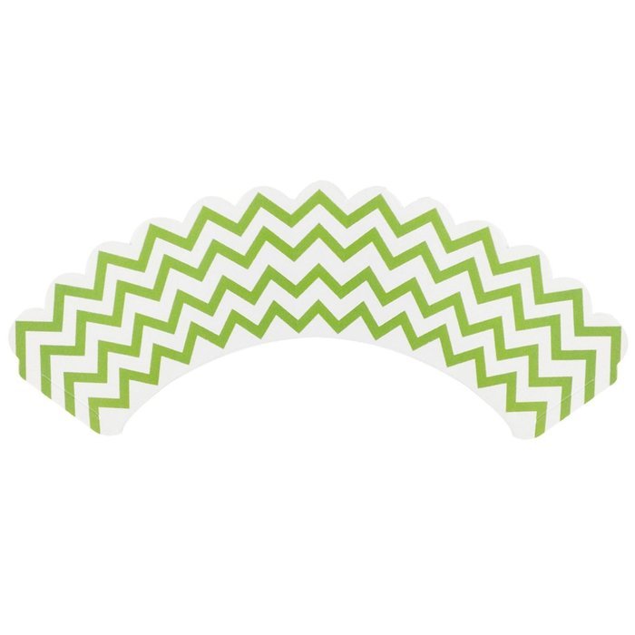 Wrapables Cupcake Wrappers, Standard, Chevron, Green, Set of 60 N4