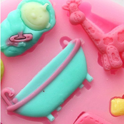 F0488 Bear Bottle Baby Silicone Cake Mould Fondant Mould Soap Mould N3