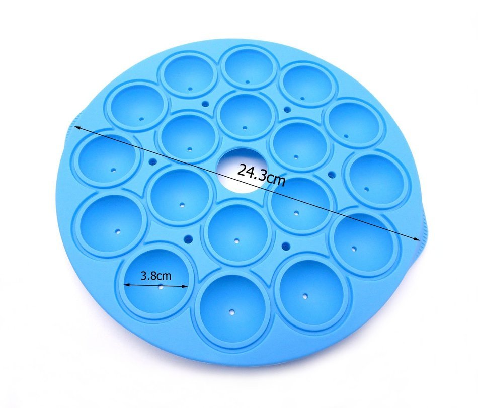 18 Silicone Ball Shaped Pop Cupcake Mold , Lollypop Sticks Baking Tray for Baking Hard Candy Chocolate with Silicone... N3