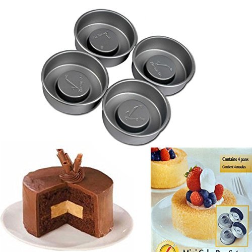 4pcs Non-stick Layer Cake Pans Molds Pudding Sandwich Pan Mold N2