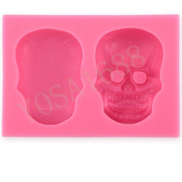 Actopus Skull Silicone Fondant Mould Cake Toppers Fimo Icing Sugarcraft Decorating Cake Mold N2