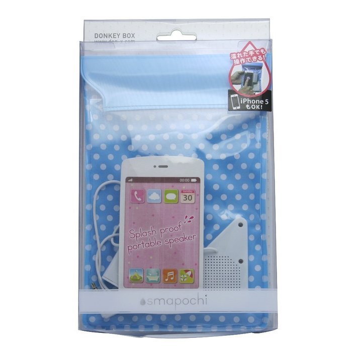 Bag-Type Waterproof Speakers for Smartphone (Blue)