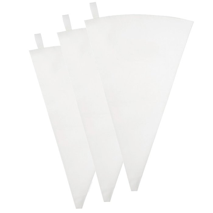 Pridebit Pastry Bag 3 Pack (18-Inch) Reusable Cotton Decorating Icing Bags Set Large Piping Bags