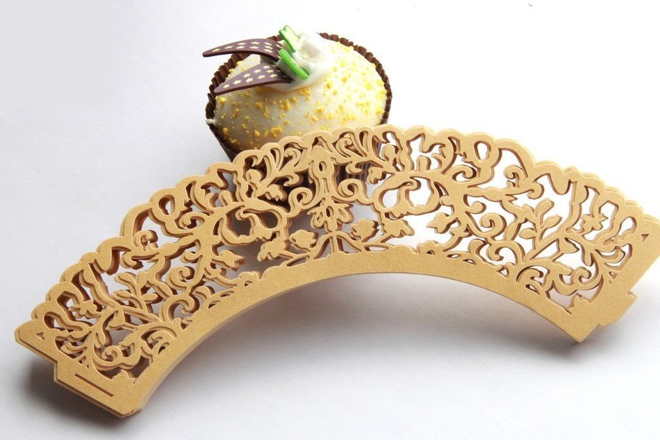 Kuke 24 pcs Mysterious Ancient China Ghost Laser Cut Cupcake Wrappers Cupcake Liners Muffin Container for Baby... N3