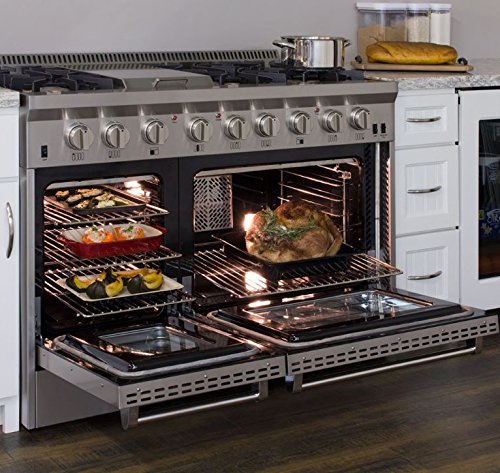 AGA APRO48AGSS 48" Professional Gas Range with RapidBake Convection, Stainless Steel N3