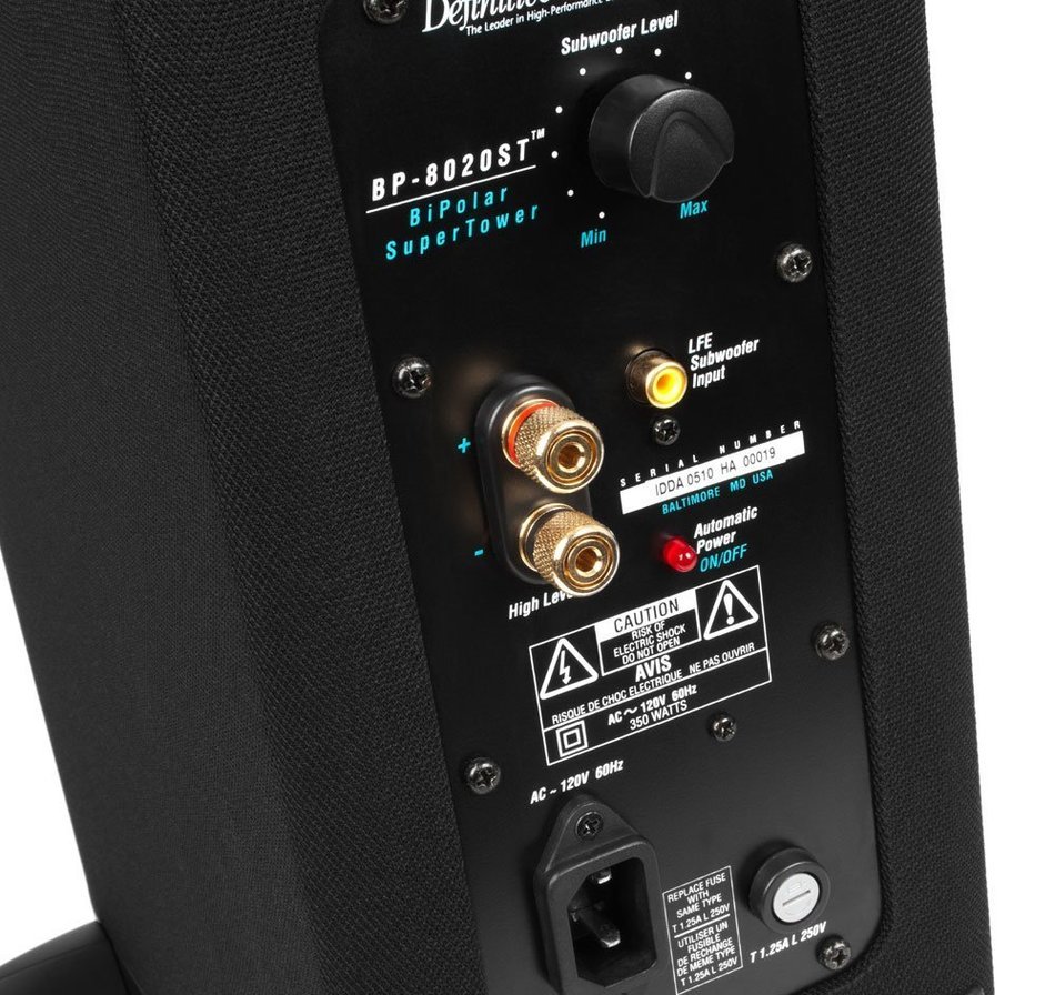 Definitive Technology BP-8020ST Bipolar Tower Speaker with Built-In Powered Subwoofer (Pair) N2