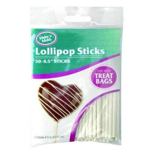 Make N' Mold Dress My Cupcake Lollipop Stick, White