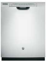Ge DISHWASHERS 1029011 Built-In 24" Dishwasher With Front Controls, Stainless Steel, 4 Cycles / 8 Options