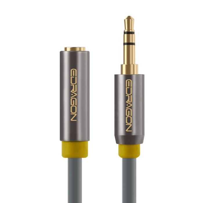 eDragon 50ft Stereo Headphone Extension Cable, 3.5MM Male to Female, Gold Plated N3
