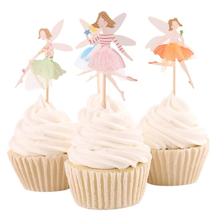 M2cbridge 48 Pack Ballerina Fairy Cupcake Toppers Cupcake Sticks Food Flags for Weddings or Parties (12 Bride+... N12