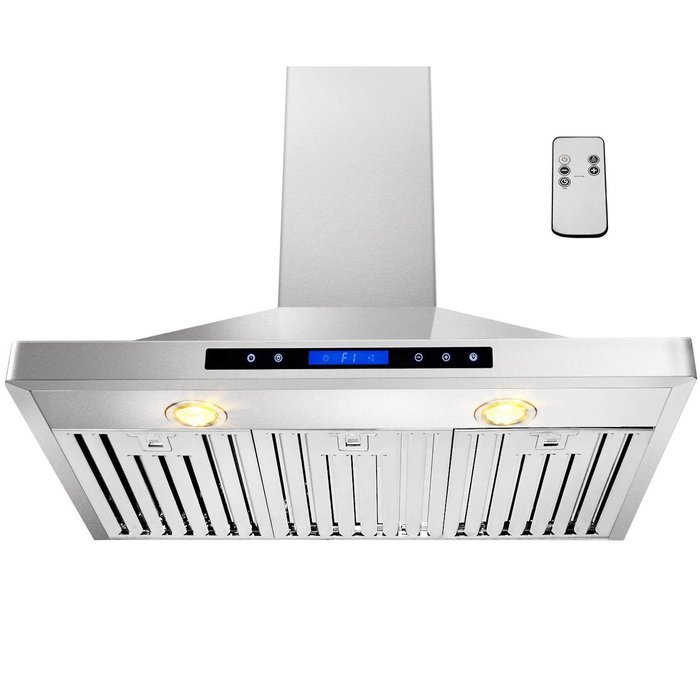 AKDY&reg; 30"/36"/42"/48" Stainless Steel Wall Mount Kitchen Cooking Fan Vent Range Hood LED Display Touch Control... N8