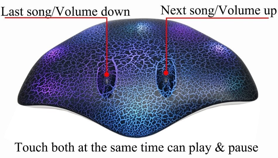 LingShuo Wireless Mini Bluetooth Devil Rays Design Colorful LED Speaker with Super Bass Touch Control Stereo Support... N4