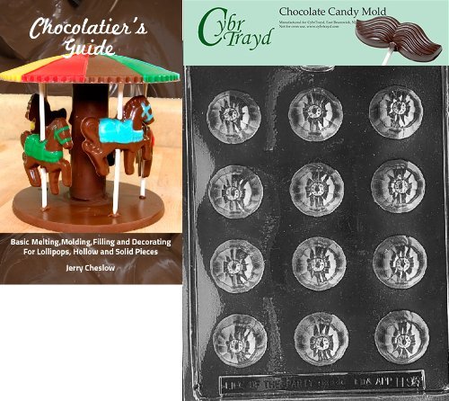 Cybrtrayd "Pumpkin Bon-Bon" Halloween Chocolate Candy Mold with Chocolatier's Guide