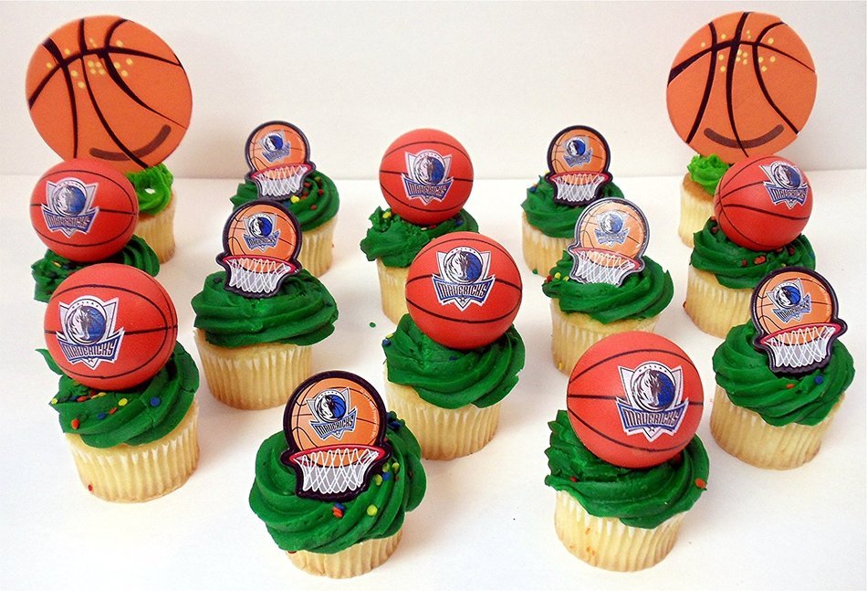 DALLAS MAVERICKS 14 Piece NBA Basketball Birthday Party Cupcake Topper ...