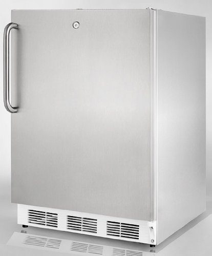 Summit FF6L7CSS: Commercially approved built-in undercounter all-refrigerator in stainless steel with lock