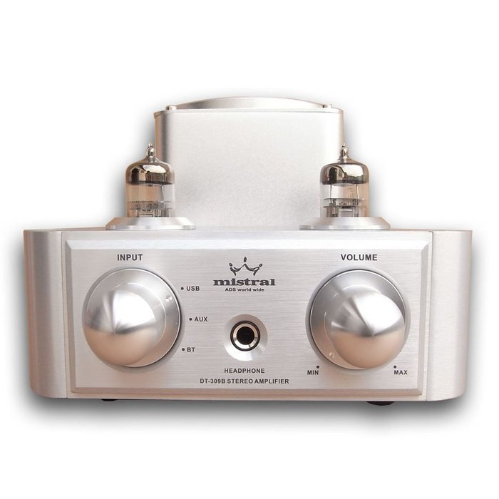 Mistral DT-309B Hybrid Tube Amplifier with Bluetooth 4.0, aptX, USB-DAC & Headphone Out N2