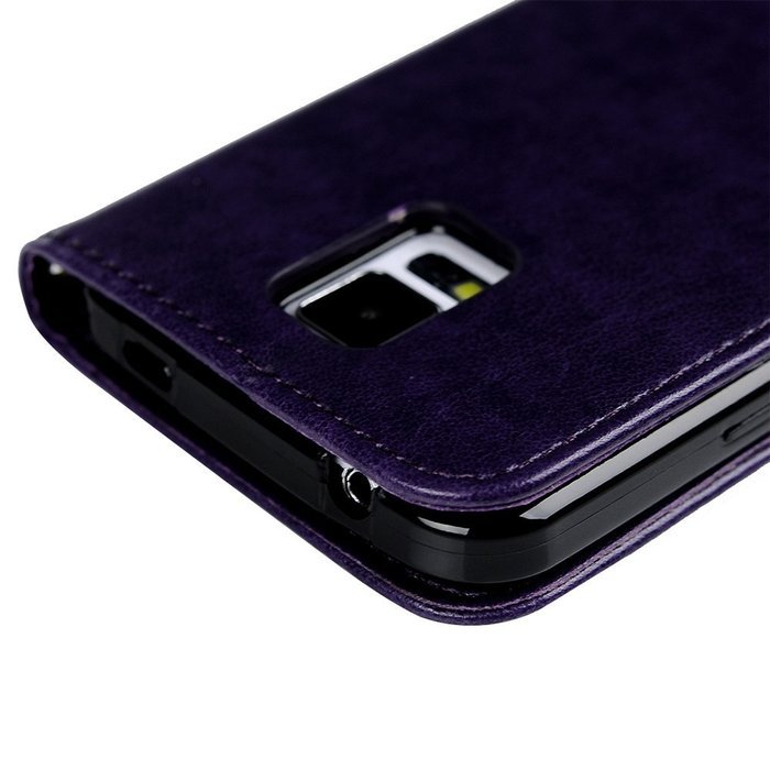 S5 Case,Samsung Galaxy S5 Case (i9600) - Wallet Embossed Flower Tree PU Leather Soft TPU Inner Cover with Magnetic... N43