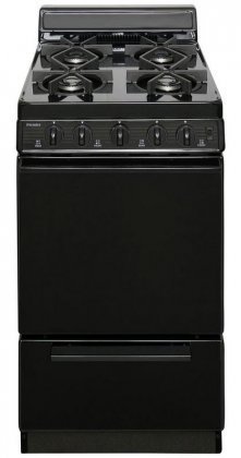 Premier SHK100BP ADA Compliant Black 20" Sealed Gas Range with 2.4 Cu. Ft. Capacity Four Sealed 9 100 BTU Burners...