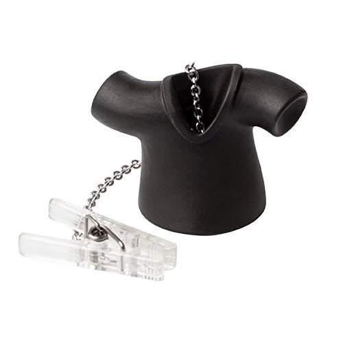 Cool Tea Infuser Tea Shirt by Qualy Design Studio. Black Color. Unique Tea Ball will Make Great Gift for Tea Lovers... N3