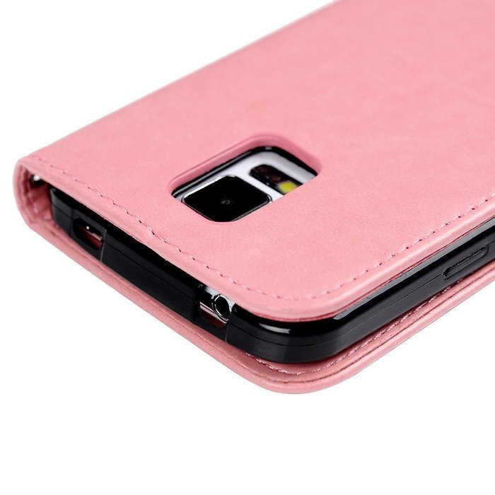 S5 Case,Samsung Galaxy S5 Case (i9600) - Wallet Embossed Flower Tree PU Leather Soft TPU Inner Cover with Magnetic... N46