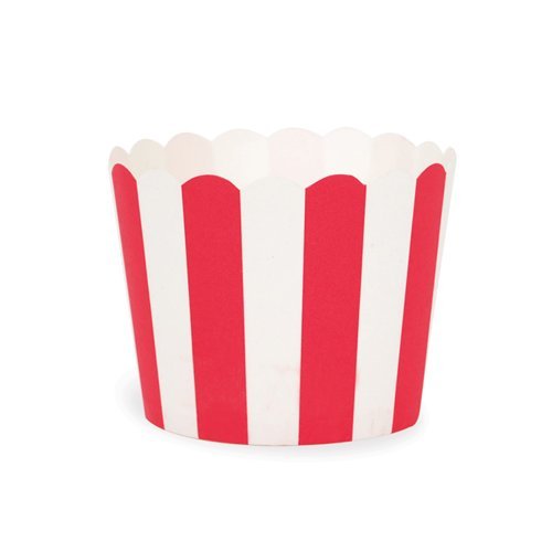 Paper Eskimo Baking Cups with Red Stripes, 25-Pack N5
