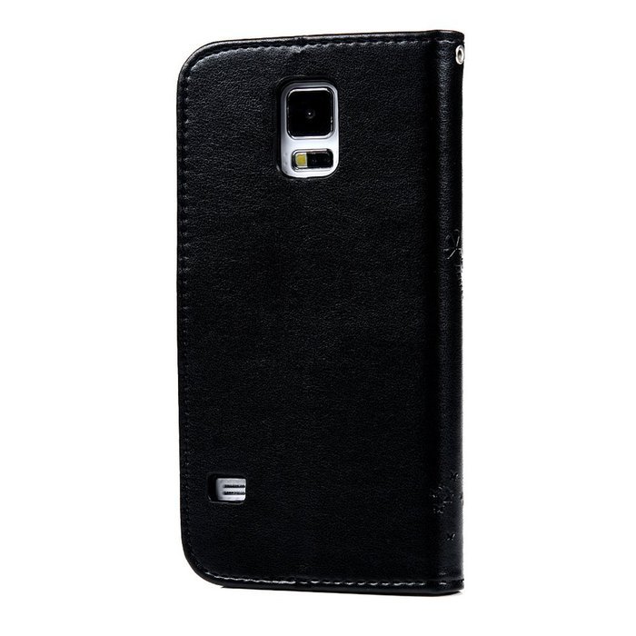 S5 Case,Samsung Galaxy S5 Case (i9600) - Wallet Embossed Flower Tree PU Leather Soft TPU Inner Cover with Magnetic... N51