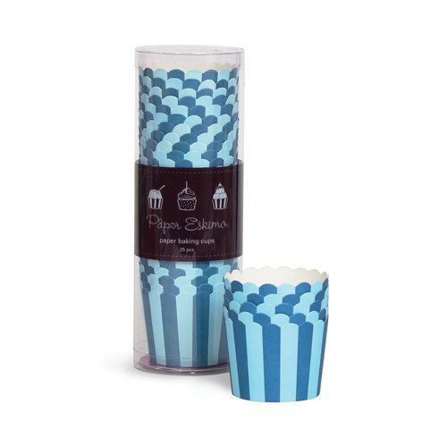 Paper Eskimo Baking Cups with Red Stripes, 25-Pack N6