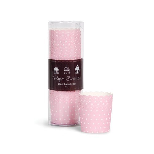 Paper Eskimo Baking Cups with Red Stripes, 25-Pack N9