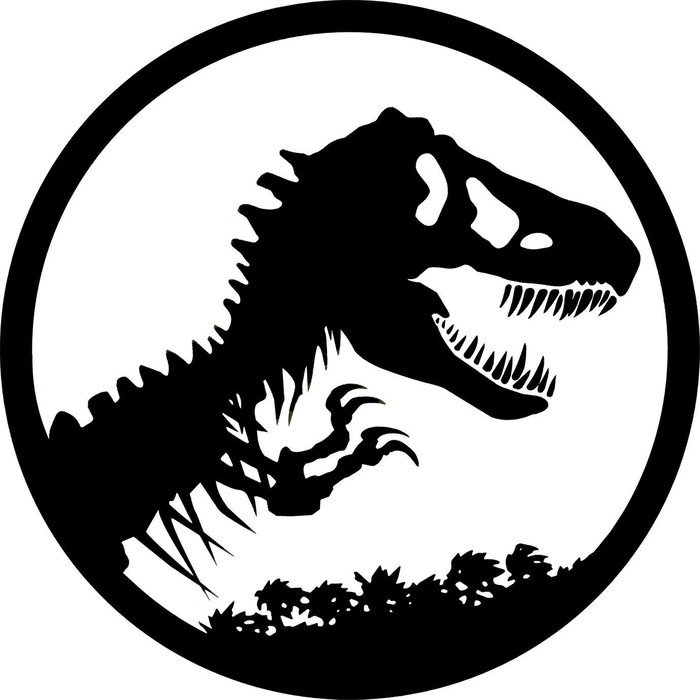 Jurassic World Park Dinosaur White Logo Edible Image Photo 8" Round Cake Topper Sheet Personalized Custom Customized...