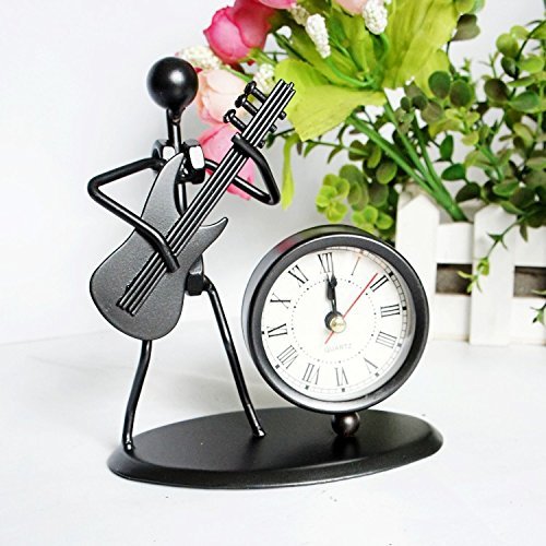 Musical instrument fashion creative iron clock C68 free image download