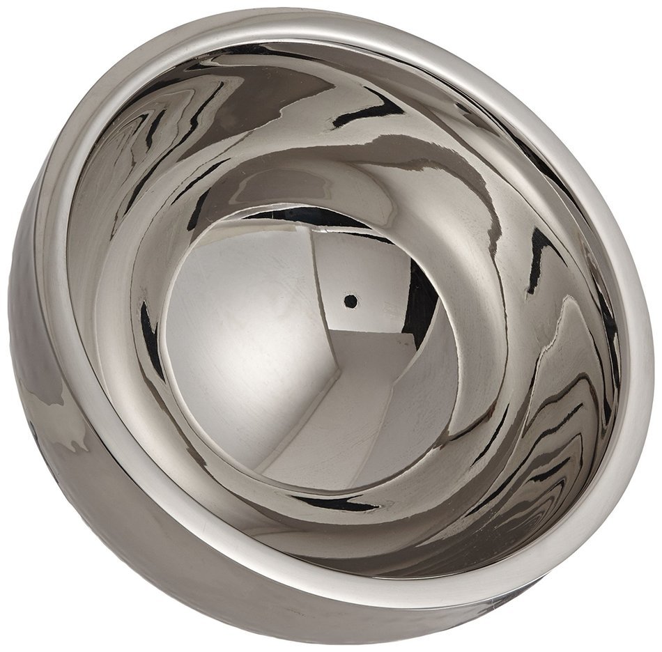 Carlisle 609201 Stainless Steel Dual Angle Bowl, 1.7 qt. Capacity, 3.19" Height, Hammered Finish (Case of 2)