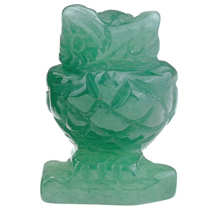 JOVIVI 1pc Natural Carved Gemstones Owl Figurine 1.5'' Room Decoration, with Gift Box (Tiger Eye) N9