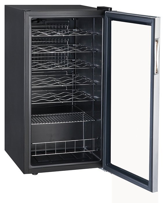 SMAD 35 Bottle Freestanding Compressor Wine Cooler,Black N7