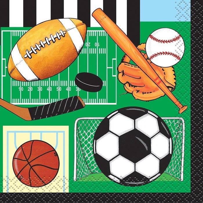Cardboard Classic Sports Cake Bunting Topper N11
