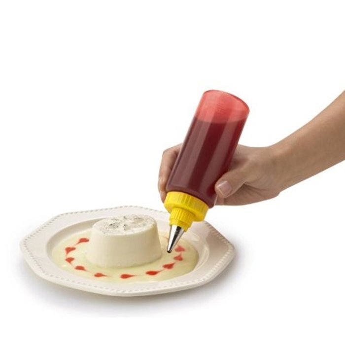 5 PCS Squeeze Bottles + 5 PCS Stainless Steel Piping Mouth + 1 PCS Spatula DIY Cake Baking Decorating Making Tools... N4