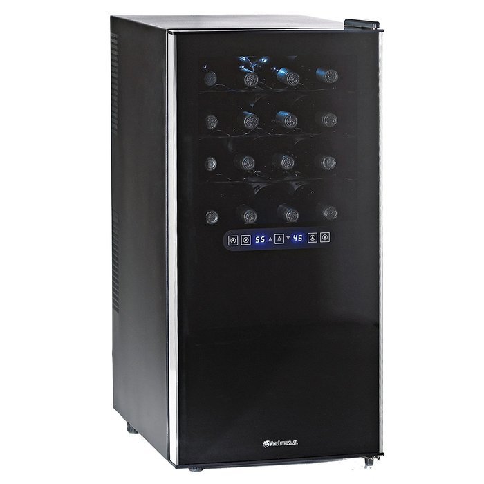 Wine Enthusiast Silent 32 Bottle Touchscreen Wine Refrigerator (2-Temp) N2