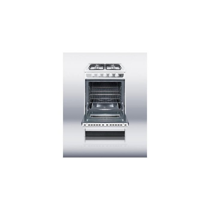 Summit WNM114RW Professional 20" White Gas Slide-In Sealed Burner Range N5
