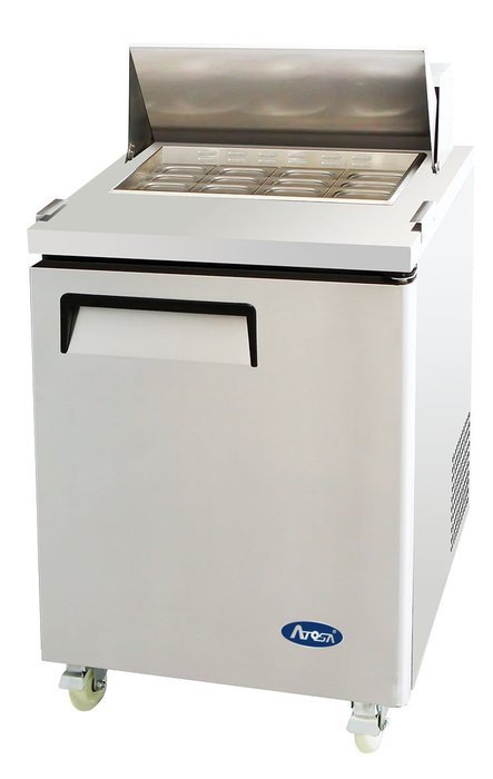 Atosa MSF8305 Stainless Steel Mega Top Sandwich Prep Table 27" 1-Door Fridge