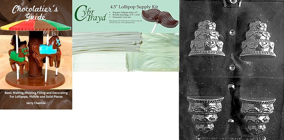 Cybrtrayd W062 3D Wedding Cake Chocolate Candy Mold with Exclusive Cybrtrayd Copyrighted Chocolate Molding Instructions N3