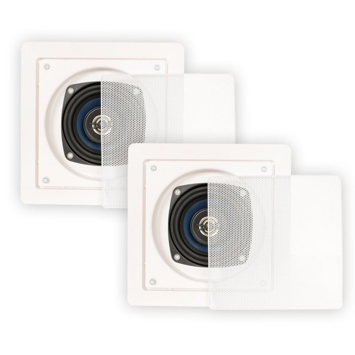 Blue Octave Home LS42 Square In-Ceiling Speakers (White) N2