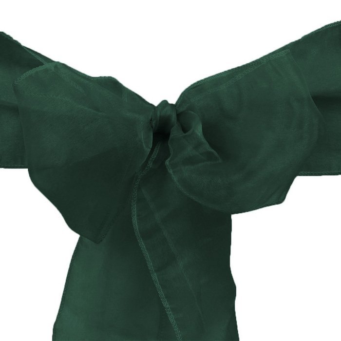 LinenTablecloth Organza Sash (10-Piece) Eggplant N25